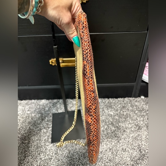 Michael Kors Sloan tweed Raffia shoulder clutch - Picture 16 of 16